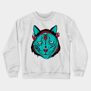 Turqred Mystical Tribal Cat Crewneck Sweatshirt